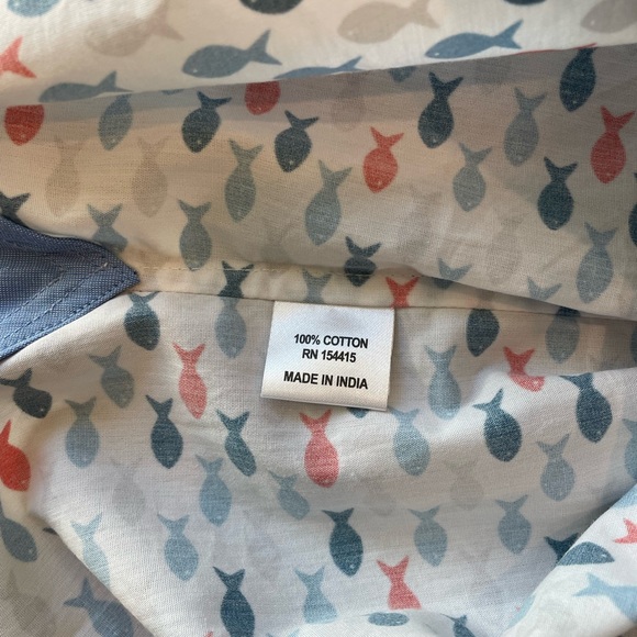 Tuk Tuk Designs Kids Gone Fishing Short Sleeve Button Down Shirt. Size 3-4 - Picture 4 of 4